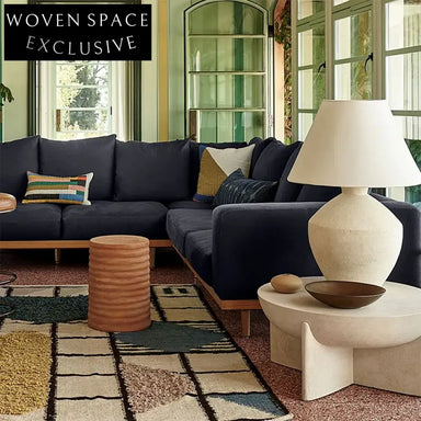 Modern Round Travertine Cement Coffee Table for Living Room Sofa Side