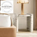 Modern Round Travertine Stone Luxury Marble Accent Side Table