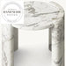 Modern Round Travertine Stone Luxury Marble Accent Side Table