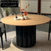 Modern Round Wood Dining Table, Stylish Living Room Kitchen Furniture Piece