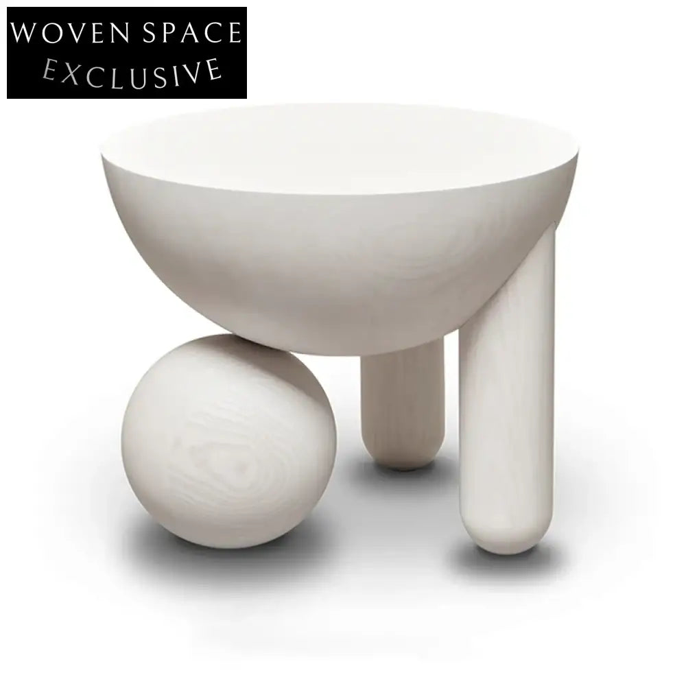 Modern Round Wood Living Room Table with Irregular Base Design Coffee Table