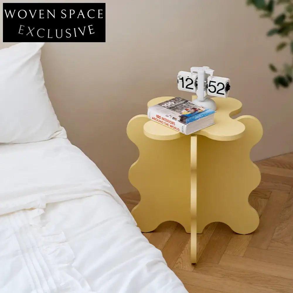 Modern Round Wood Side Table for Living Room, Bedroom, Accent Table