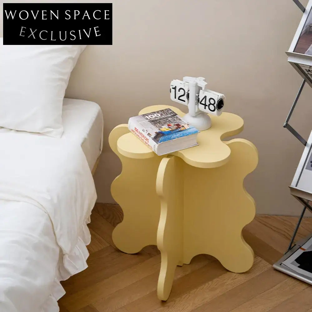 Modern Round Wood Side Table for Living Room, Bedroom, Accent Table