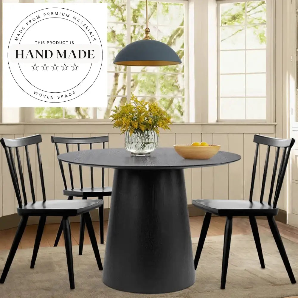 Modern Round Wooden Bistro Pedestal Dining Table for Commercial Use
