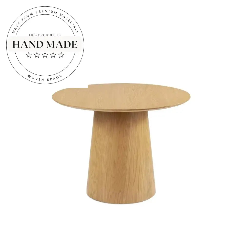 Modern Round Wooden Bistro Pedestal Dining Table for Commercial Use