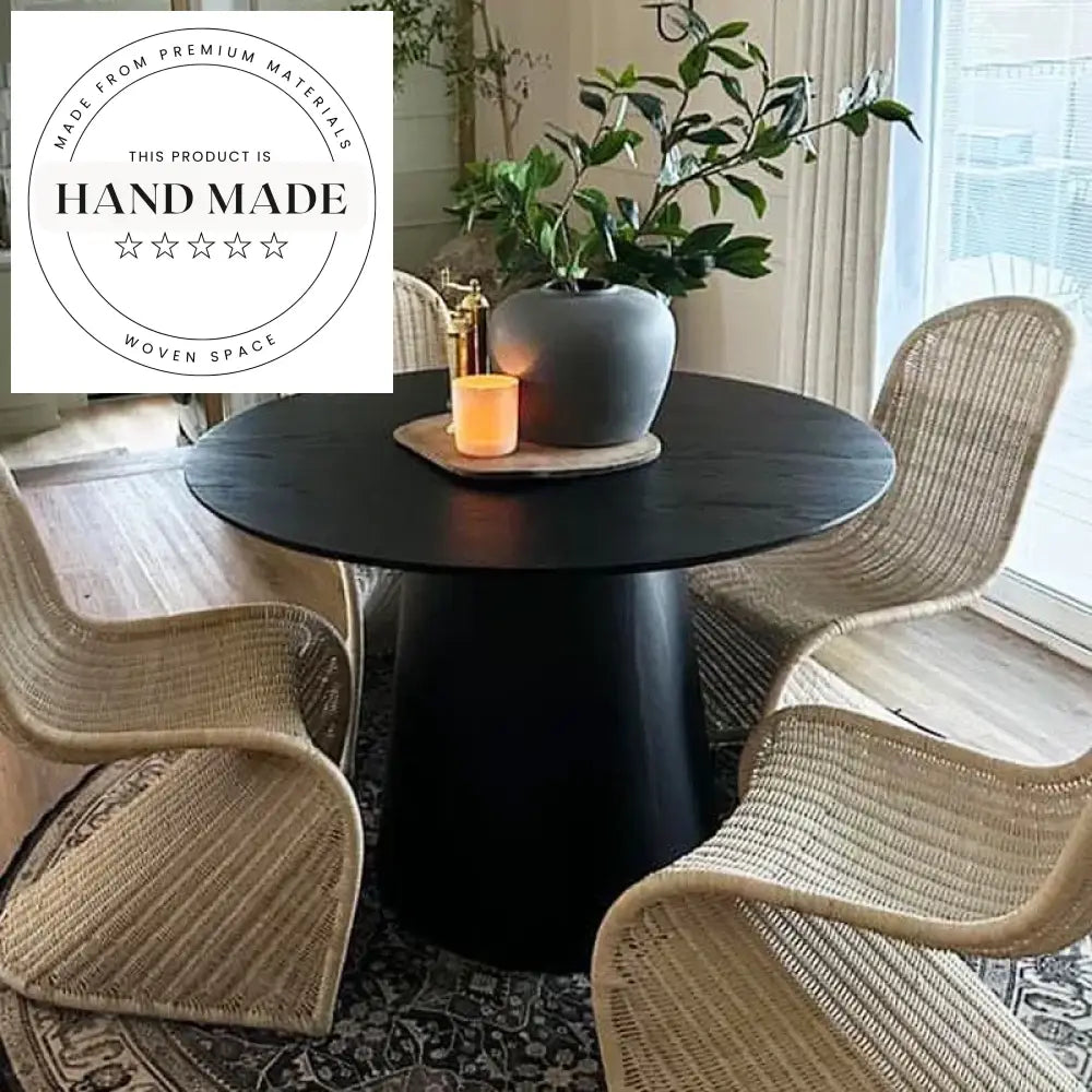 Modern Round Wooden Bistro Pedestal Dining Table for Commercial Use