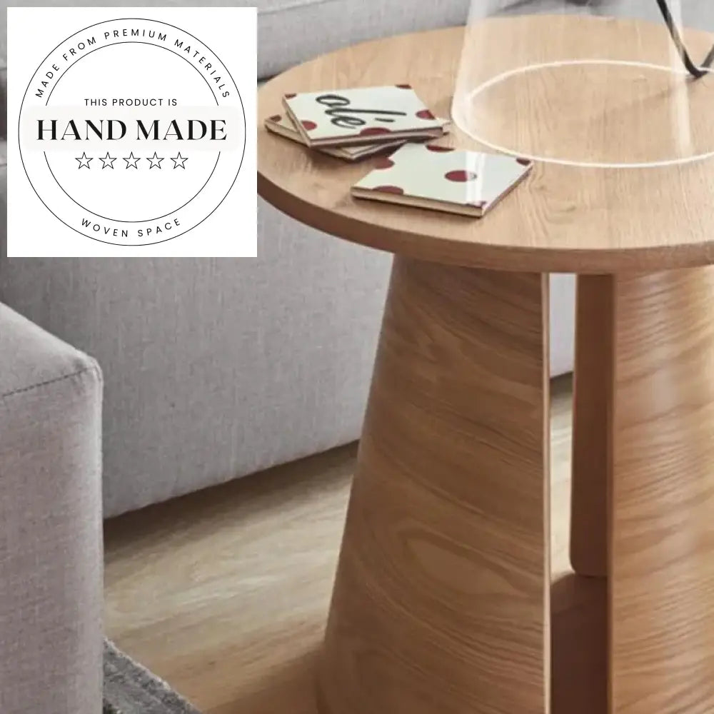 Modern Round Wooden Coffee Corner Apartment Side Table