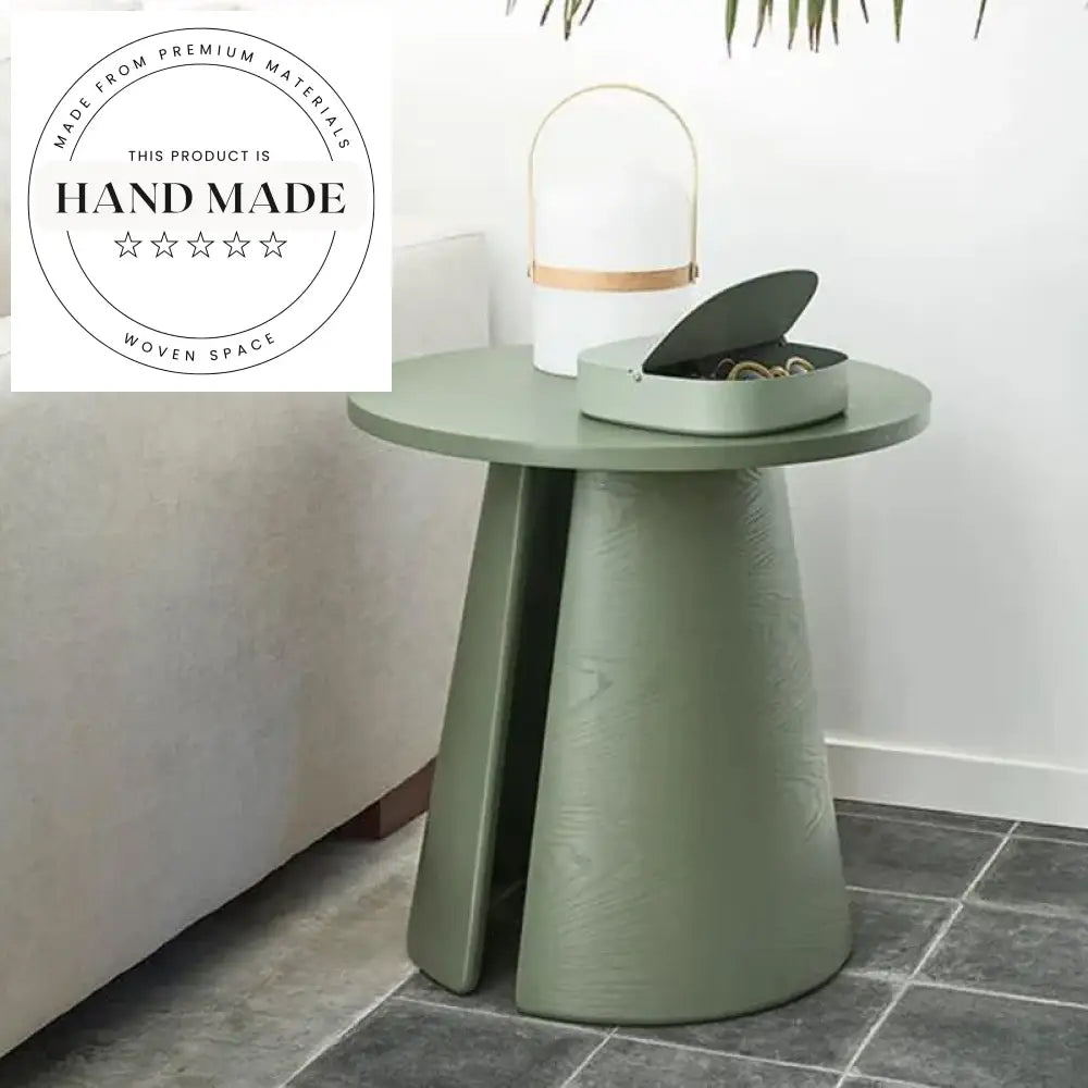 Modern Round Wooden Coffee Corner Apartment Side Table