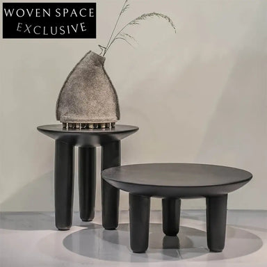 Modern Round Wooden Coffee Table Elegant Sofa Side Cafe Tea Table