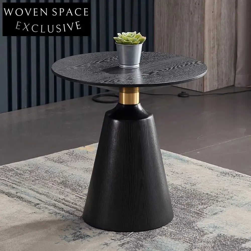 Modern Round Wooden Coffee Table, Minimalist Design Side End Accent Table