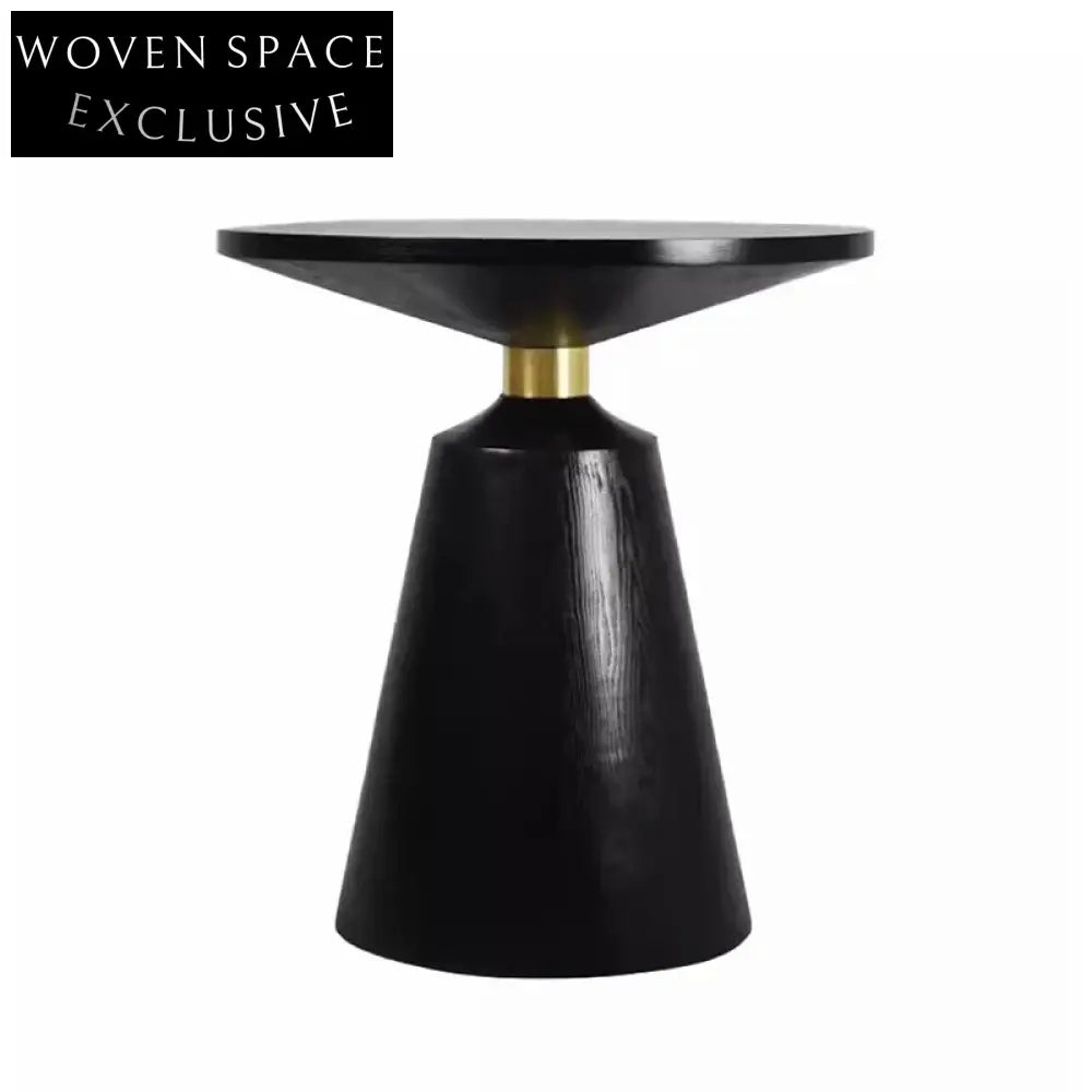 Modern Round Wooden Coffee Table, Minimalist Design Side End Accent Table