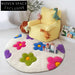 Modern Round Wool Rug for Little Girls' Bedroom, Abstract Fresh Flower Design