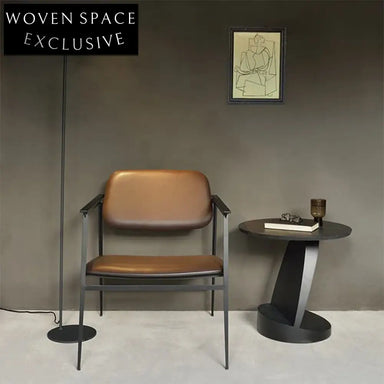 Modern Round Z-Shaped Wood Side Table, Living Room Bedroom End Table