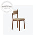 Modern Rustic Wooden Dining Chair with Nordic Teddy Fabric Backrest