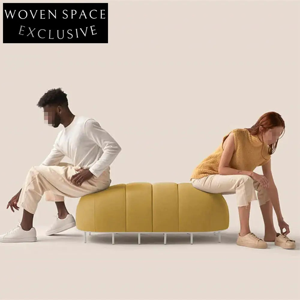 Modern S-Shaped Fabric Sectional Sofa Set – Leisure Ottoman Bench