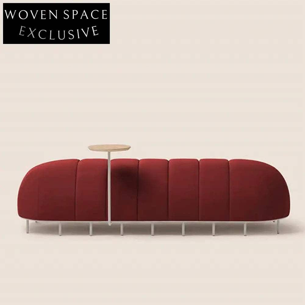 Modern S-Shaped Fabric Sectional Sofa Set – Leisure Ottoman Bench