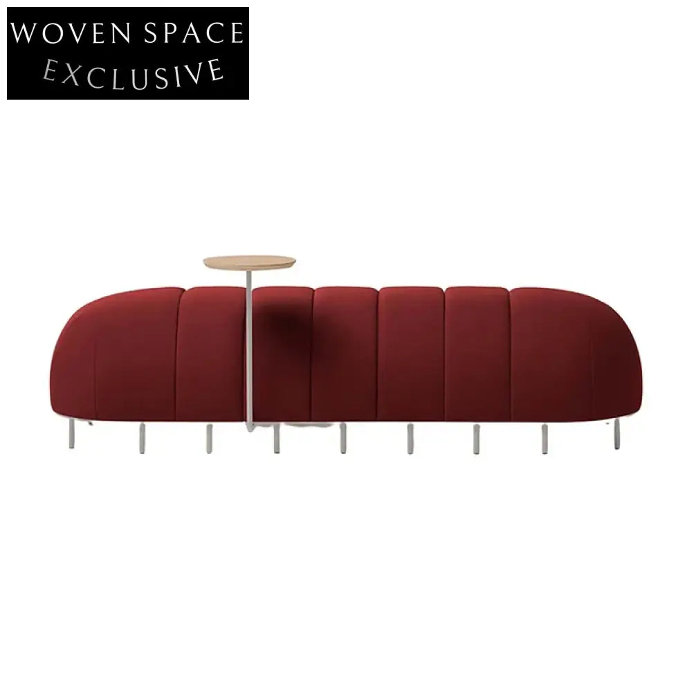 Modern S-Shaped Fabric Sectional Sofa Set – Leisure Ottoman Bench