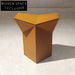 Modern Saddle Leather Dressing Ottoman Stool with Metal Frame