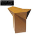 Modern Saddle Leather Dressing Ottoman Stool with Metal Frame