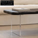 Modern Scandinavian Black Wood Acrylic Rectangle Living Room Coffee Table