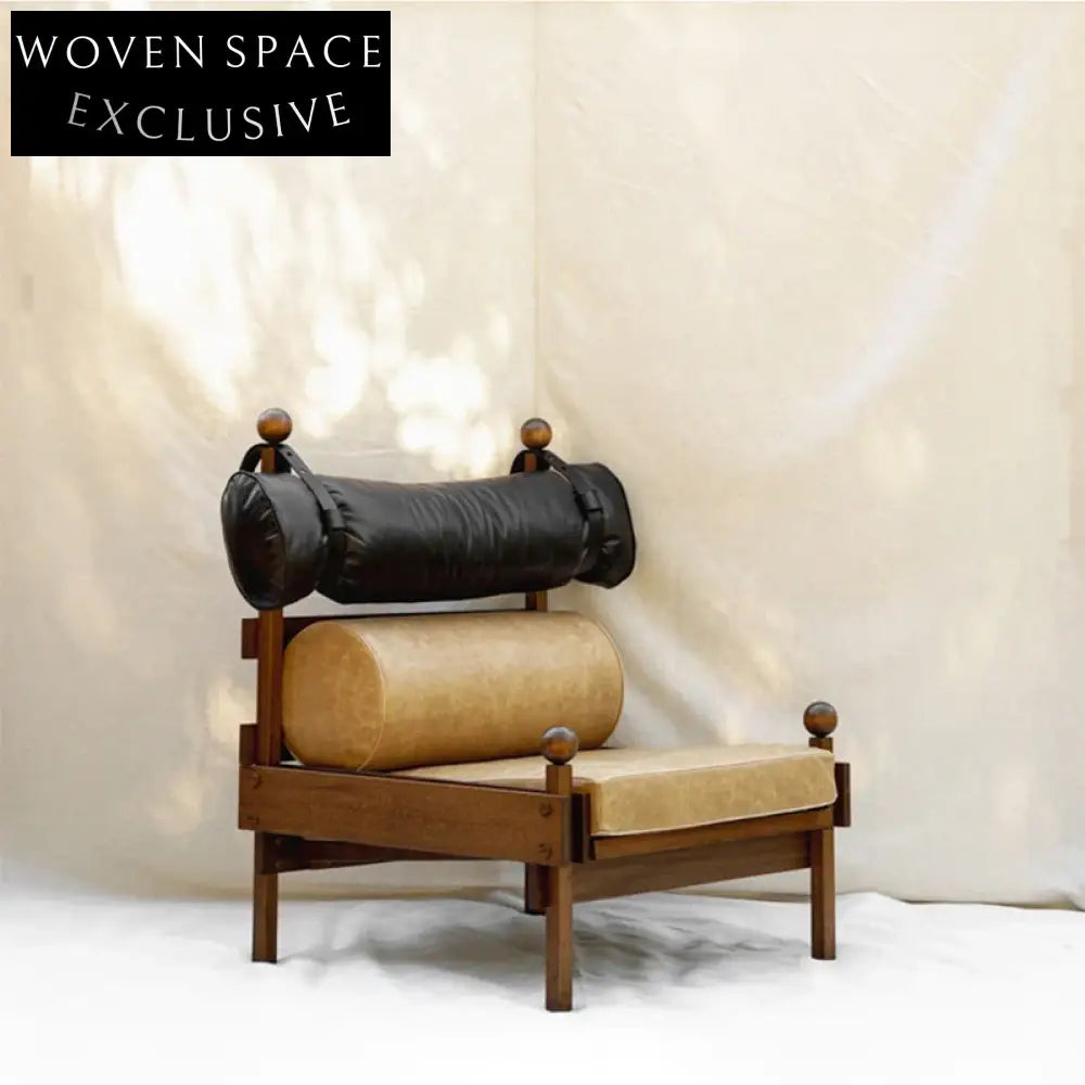 Modern Scandinavian Fabric Armchair, Wood Frame, Soft Sponge Seat, Elegant Design