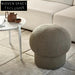 Modern Scandinavian Round Boucle Mushroom Ottoman Stool for Living Room