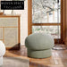 Modern Scandinavian Round Boucle Mushroom Ottoman Stool for Living Room