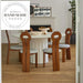 Modern Scandinavian Solid Wood Teddy Fabric Upholstered Dining Chair