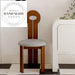 Modern Scandinavian Solid Wood Teddy Fabric Upholstered Dining Chair