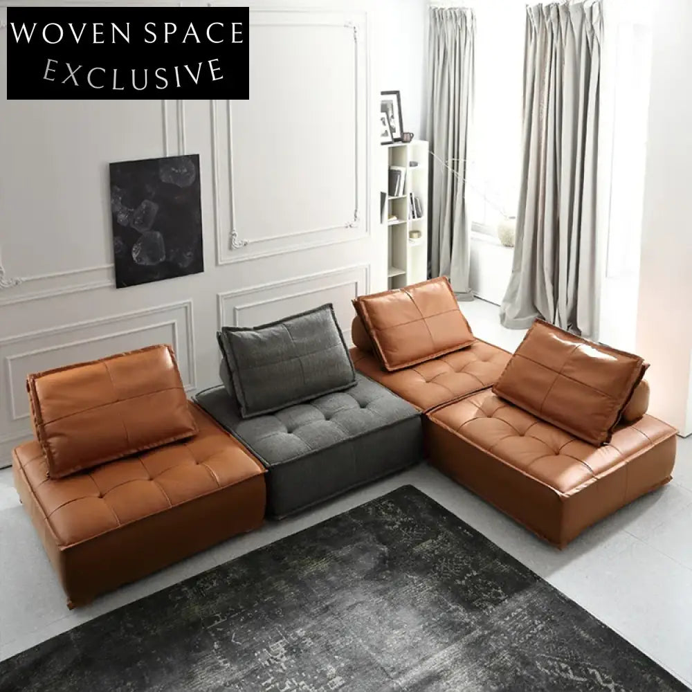 Modern Sectional Sofa Couch, Fabric, Leather, or Velvet Lounger