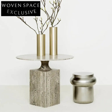 Modern Simple Retro Style Fiberglass Round Coffee Center Table