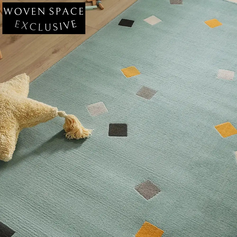 Modern Simple Thick Polyester Hand Tufted Geometry Pattern Area Rug