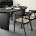 Modern Simple Wooden Black 6-Seat Restaurant Hotel Canteen Dining Table