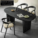 Modern Simple Wooden Black 6-Seat Restaurant Hotel Canteen Dining Table