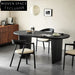 Modern Simple Wooden Black 6-Seat Restaurant Hotel Canteen Dining Table