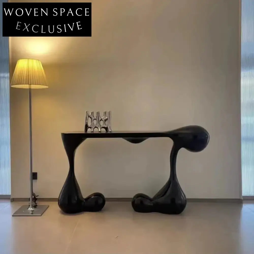 Modern Sleek Fiberglass Console Table for Elegant Entryway Living Room Decor