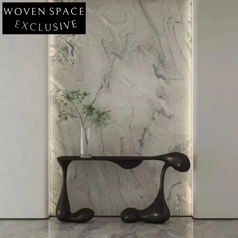 Modern Sleek Fiberglass Console Table for Elegant Entryway Living Room Decor