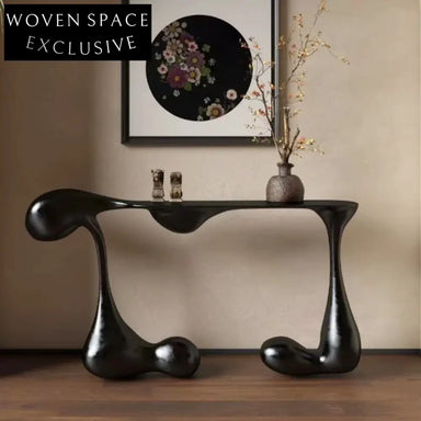 Modern Sleek Fiberglass Console Table for Elegant Entryway Living Room Decor