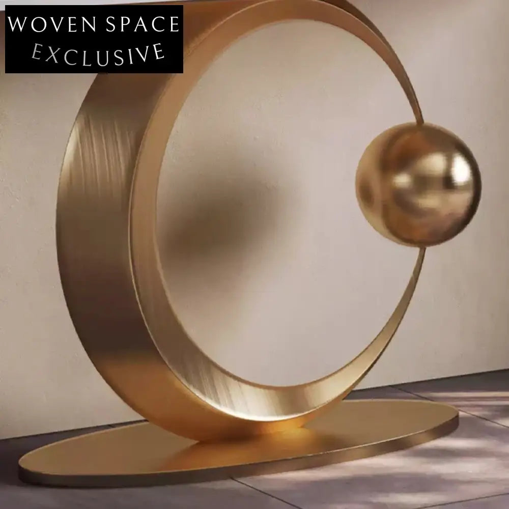 Modern Slim Rectangle Slate Top Console Table with Elegant Gold Base