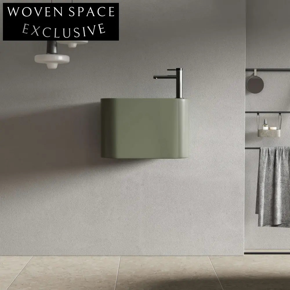 Modern Small Artificial Stone Countertop Bathroom Sink, Custom Colors Available