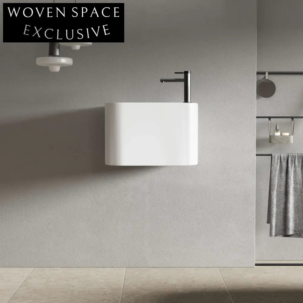Modern Small Artificial Stone Countertop Bathroom Sink, Custom Colors Available