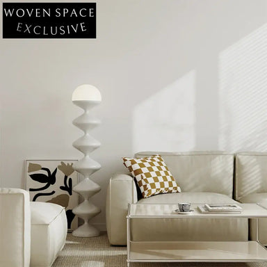 Modern Smart Spiral White Metal Acrylic Stand Floor Lamp for Home Decor