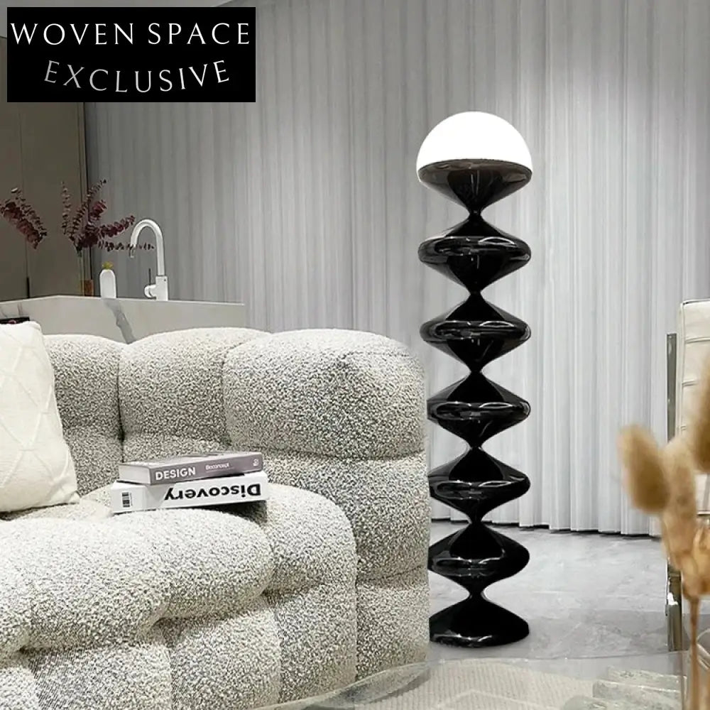 Modern Smart Spiral White Metal Acrylic Stand Floor Lamp for Home Decor