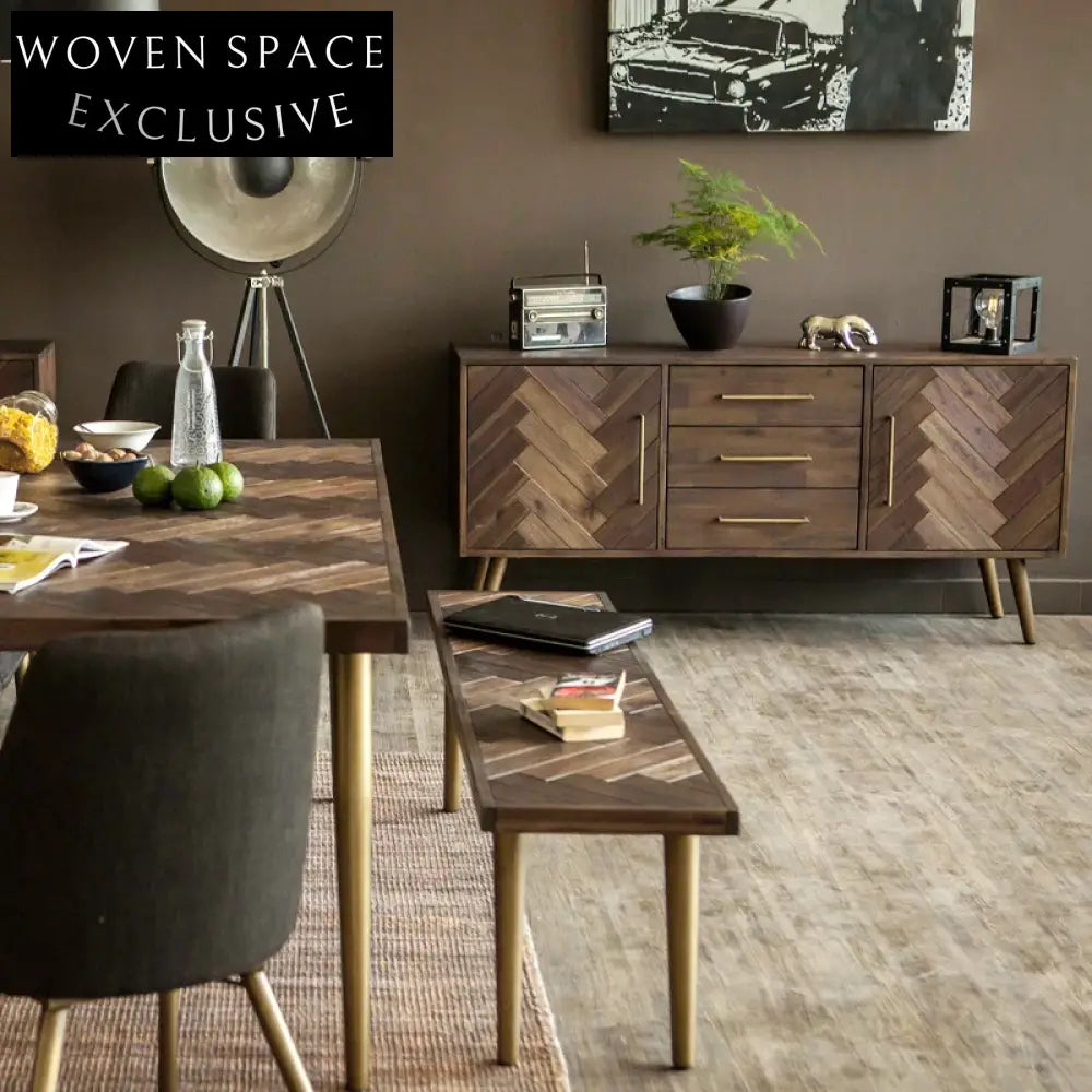 Modern Solid Ash Wood Console Cabinet with Drawers for Hallway Entryway Storage