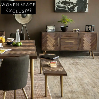 Modern Solid Ash Wood Console Cabinet with Drawers for Hallway Entryway Storage