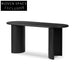 Modern Solid Ash Wood Dressing Table, Black Home Office Study Desk for Bedroom