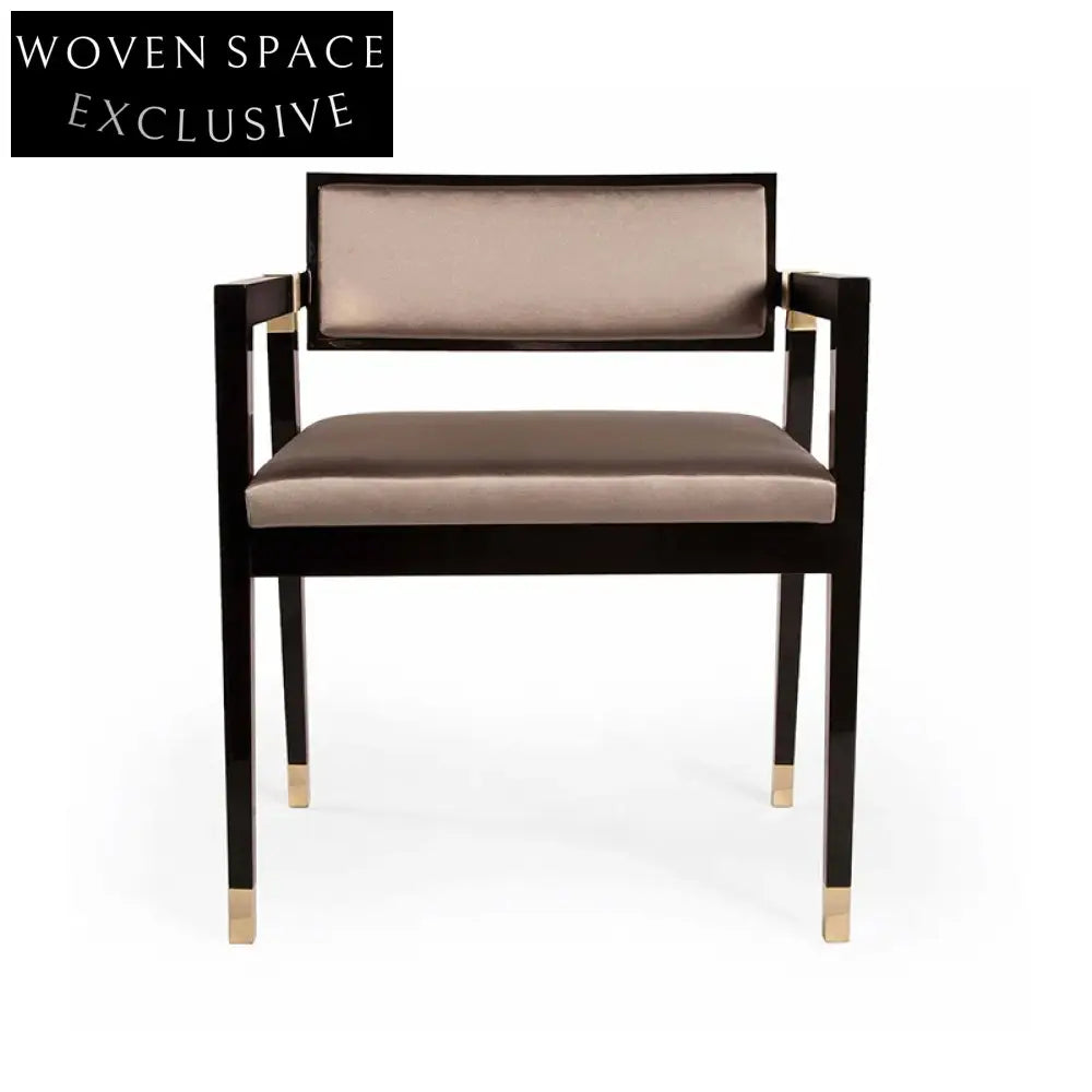 Modern Solid Ash Wood Frame Velvet Fabric Luxurious Dining Chair