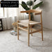 Modern Solid Ash Wood Hand-Woven Rope Seat Dining Chair Comfortable