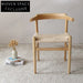 Modern Solid Ash Wood Hand-Woven Rope Seat Dining Chair Comfortable