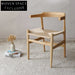 Modern Solid Ash Wood Hand-Woven Rope Seat Dining Chair Comfortable